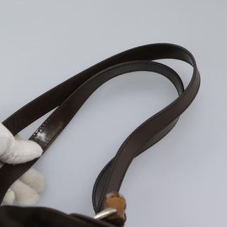 Gucci Vintage Bamboo Backpack Nylon and Patent Leather