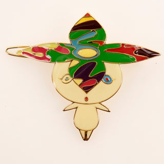 Louis Vuitton Murakami Panda Hair Clip Barette Metal and Enamel