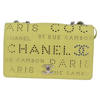 Chanel Logo Eyelets Flap Bag Perforated Calfskin