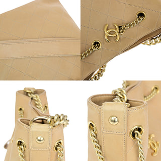 Chanel On My Shoulder Drawstring Bag Quilted Calfskin