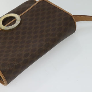 Celine Vintage Macadam Shoulder Bag Canvas and Leather