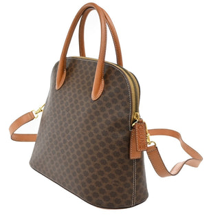 Celine Vintage Macadam Shoulder Bag Canvas