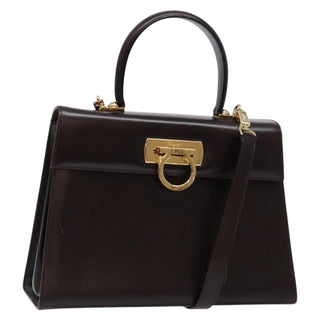 Salvatore Ferragamo Gancini Convertible Top Handle Bag Leather