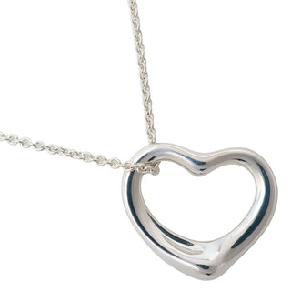 Tiffany & Co. Elsa Peretti Open Heart Pendant Necklace Sterling Silver