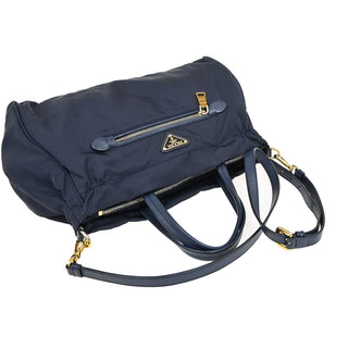 Prada Zip Convertible Shopping Tote Re-Nylon with Saffiano Leather
