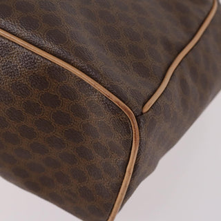 Celine Vintage Drawstring Flap Backpack Macadam Coated Canvas