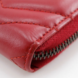 Gucci GG Marmont Zip Around Wallet Matelasse Leather