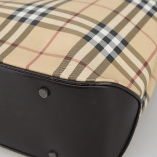 Burberry Top Handle Tote Haymarket Coated Canvas
