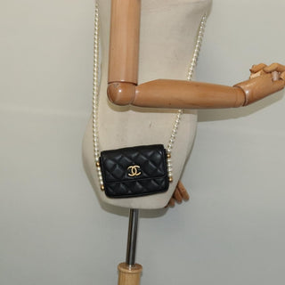 Chanel Pearl Strap CC Wallet on Chain Quilted Calfskin