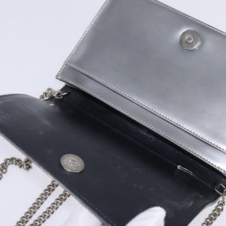 Christian Dior Diorama Wallet on Chain Metallic Distressed Calfskin