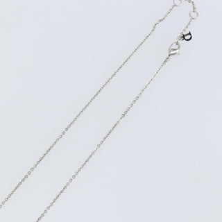 Christian Dior Logo Necklace Crystal Embellished Metal