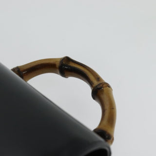 Gucci Vintage Bamboo Backpack Nylon and Patent Leather