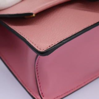 Miu Miu Madras Crystal Buckle Shoulder Bag Leather