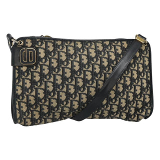 Christian Dior Vintage Trotter Shoulder Bag Canvas