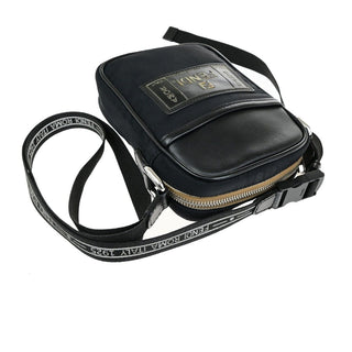 Fendi Logo Patch Messenger Bag Pequin Nylon