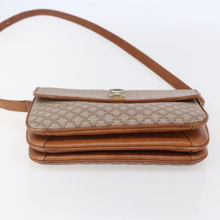 Celine Vintage Macadam Shoulder Bag Canvas and Leather