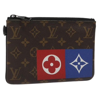 Louis Vuitton Zipped Pouch Limited Edition Logo Story Monogram Canvas