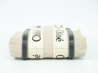 Chloe Woody Tote Canvas with Leather