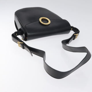 Celine Vintage Circle Logo Crossbody Bag Leather