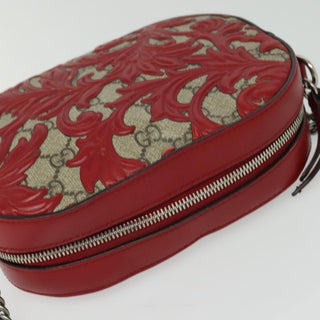 Gucci Chain Crossbody Bag Arabesque GG Coated Canvas with Leather