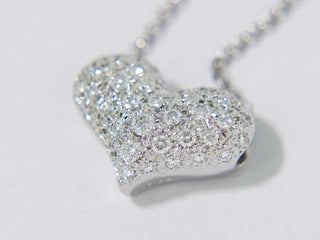 Louis Vuitton Heart  Diamond Necklace 18K White Gold  with Diamond