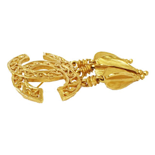 Chanel Vintage CC Fringe Brooch Metal