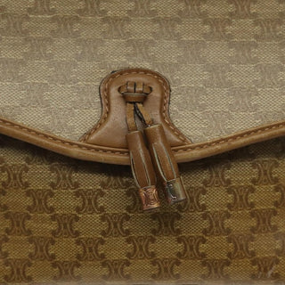 Celine Vintage Macadam Shoulder Bag Canvas