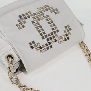 Chanel Mosaic CC Accordion Flap Bag Studded Leather