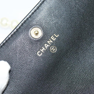 Chanel Pearl Strap CC Wallet on Chain Quilted Calfskin