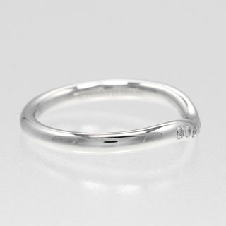 Tiffany & Co. Elsa Peretti Curved Wedding Band Ring Platinum with Diamond