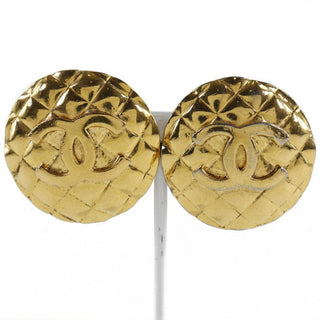 Chanel Vintage Round CC Clip-On Earrings Metal
