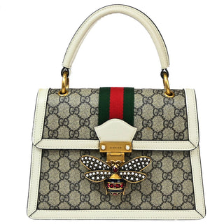 Gucci Queen Margaret Top Handle Bag GG Coated Canvas with Leather