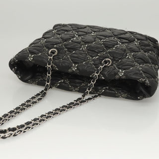 Chanel Tweed on Stitch Zip Tote Quilted Nylon