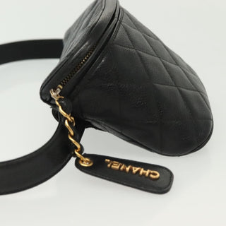 Chanel Zip Around Belt Bag Quilted Caviar