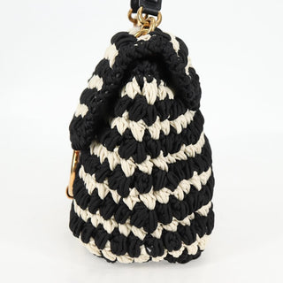 Salvatore Ferragamo Margot Satchel Braided Fabric