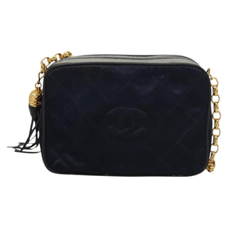 Chanel Vintage Timeless Camera Tassel Bag Silk