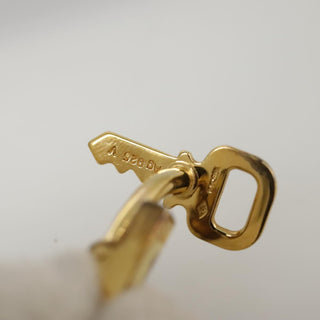 Louis Vuitton Padlock and Key Logo Cufflinks Silver