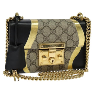 Gucci Padlock Shoulder Bag GG Coated Canvas and Leather