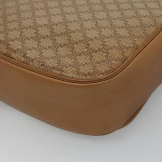 Celine Vintage Macadam Shoulder Bag Canvas and Leather