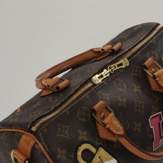 Louis Vuitton Speedy Bandouliere Bag Limited Edition Patches Monogram Canvas