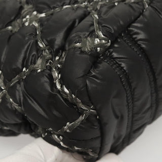 Chanel Tweed on Stitch Zip Tote Quilted Nylon