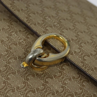 Celine Vintage Macadam Shoulder Bag Canvas and Leather