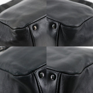 Chanel Studded CC Accordion Flap Bag Leather