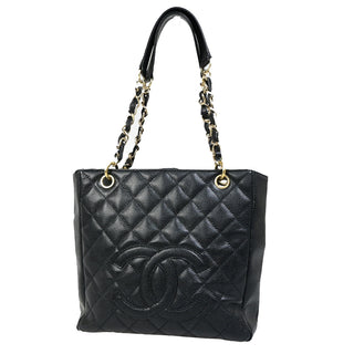 Chanel Petite Shopping Tote Quilted Calfskin