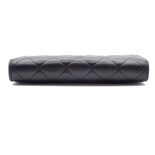 Chanel Trifold Classic Flap Wallet Quilted Lambskin