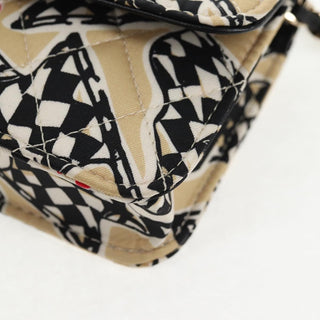 Chanel Flap Card Holder on Chain Quilted Printed Canvas