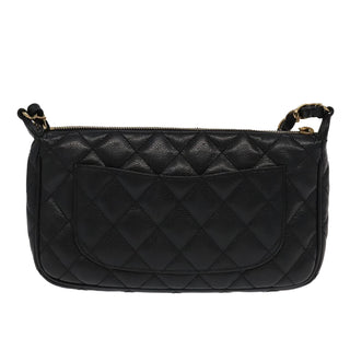 Chanel Timeless CC Chain Pochette Quilted Caviar