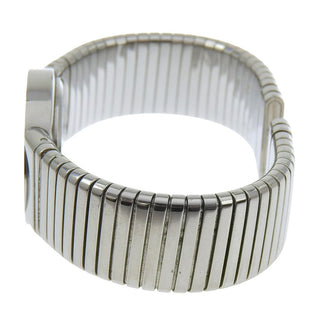 Bvlgari Tubogas Quartz Watch Stainless Steel with Diamond Markers