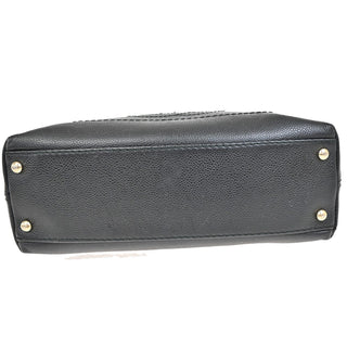 Chanel Vintage Wood Chain CC Shoulder Bag Caviar