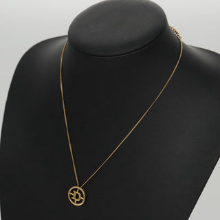 Christian Dior D logo Pendant Necklace Metal